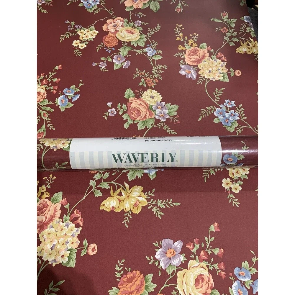 Waverly Wallpaper Floral with Roses